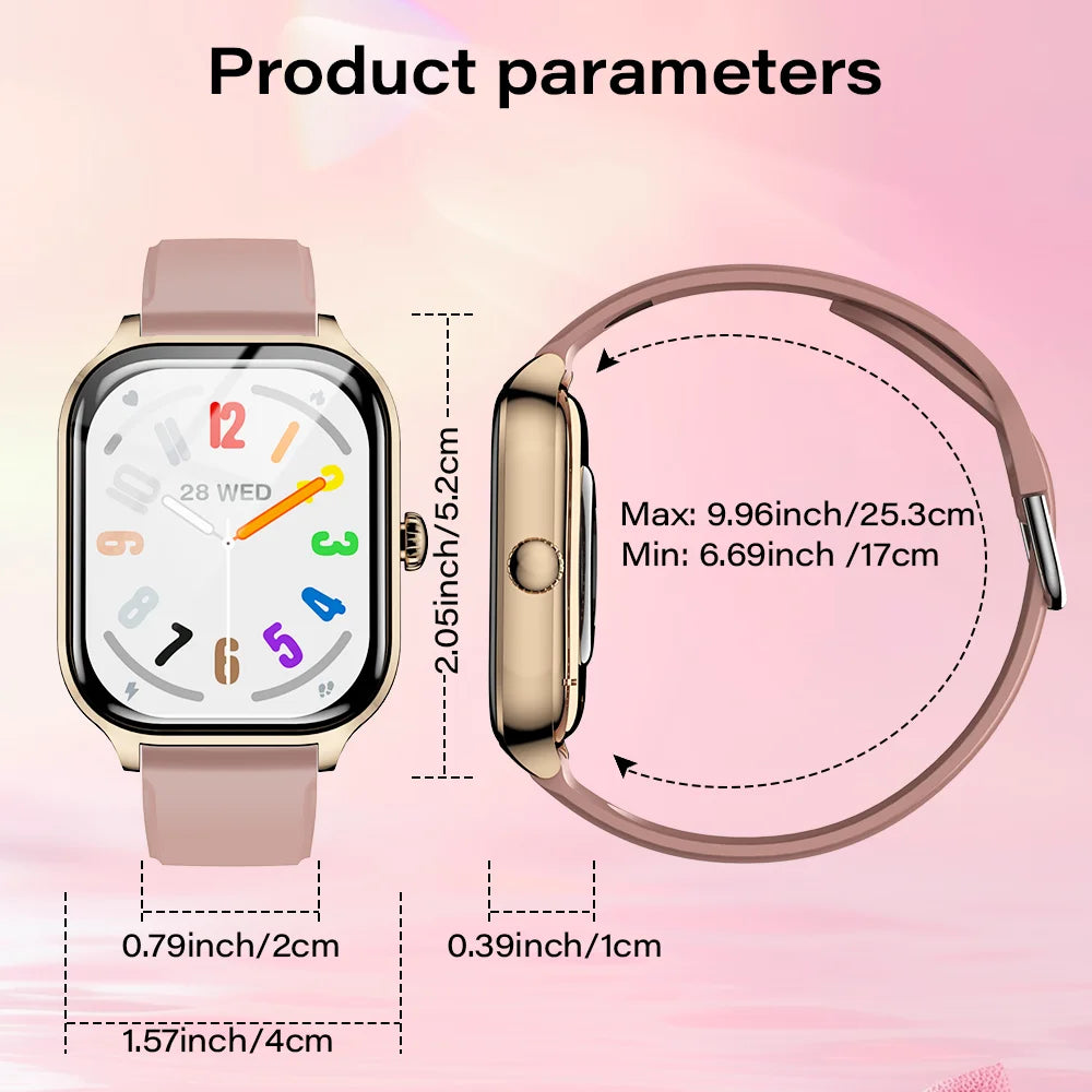 LAXASFIT 2025 New Smart Watch Bluetooth Call Message Reminder 24 Hour Health Monitoring Smart Watch Gift for Men and Women